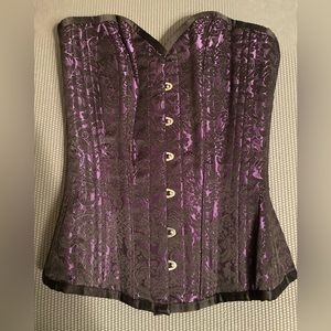 Corset Story Purple Brocade Overbust 26”